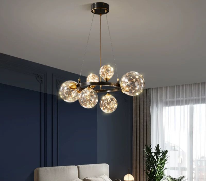 LUSTRA-LED-AURIE-GLOBURI-1.jpg Lustra led cu telecomanda G4066/6 - imagine 1