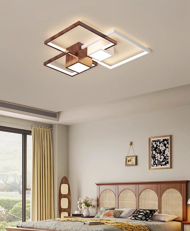 LUSTRA-LED-LEMN.jpg Lustra led cu telecomanda G5301 - imagine 1