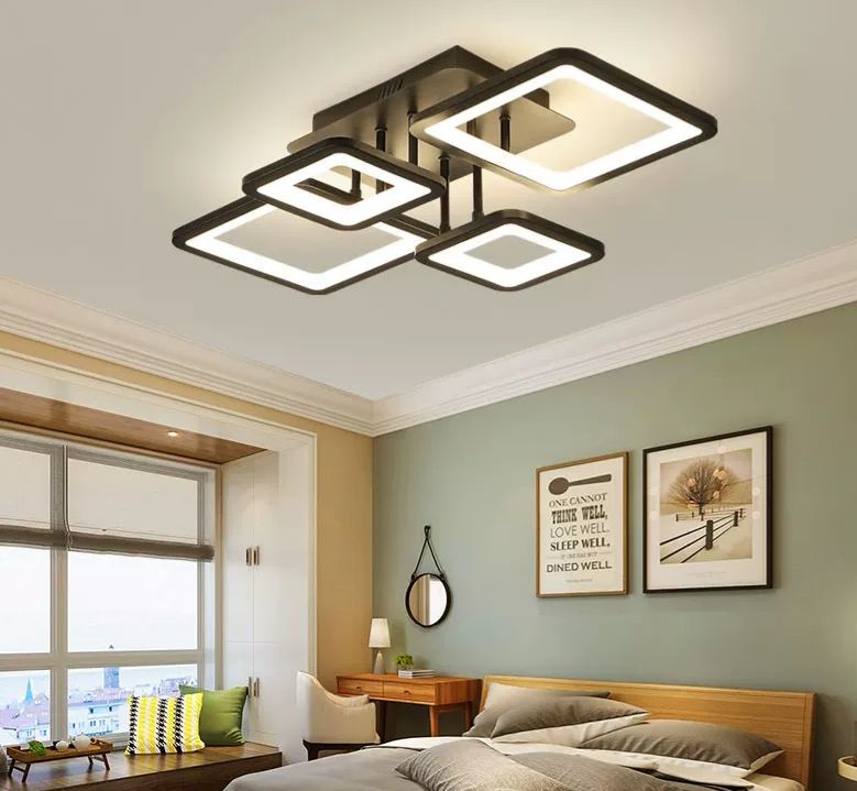 LUSTRA-LED-NEAGRA.jpg Lustra led cu telecomanda G5401-4 BK - imagine 1