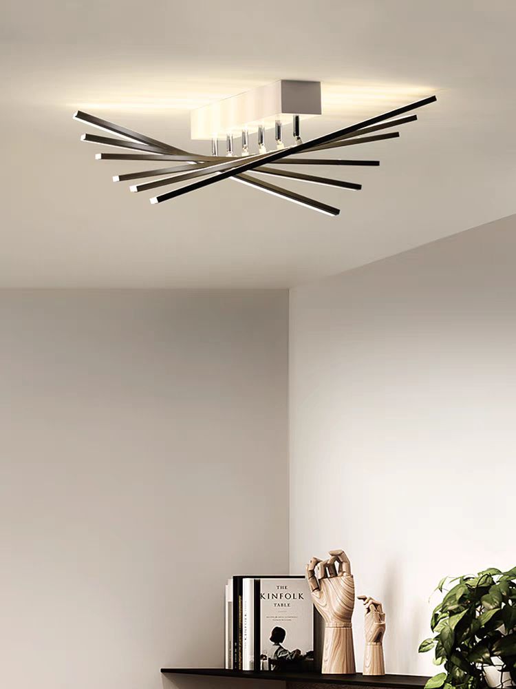 LUSTRA-LED-NEGRU-MICA.jpg Lustra led telecomanda G4061-6 - imagine 1