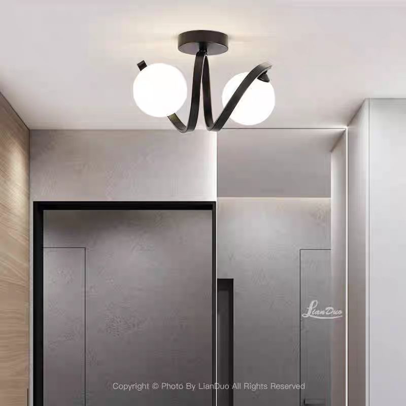 LUSTRA-NEGRU-1.jpg Lustra 2 Becuri 336-2 BK - imagine 1