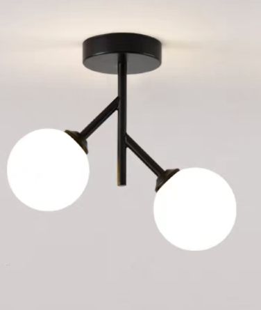LUSTRA-NEGRU-2.jpg Lustra 2 Becuri 350-2 BK - imagine 1