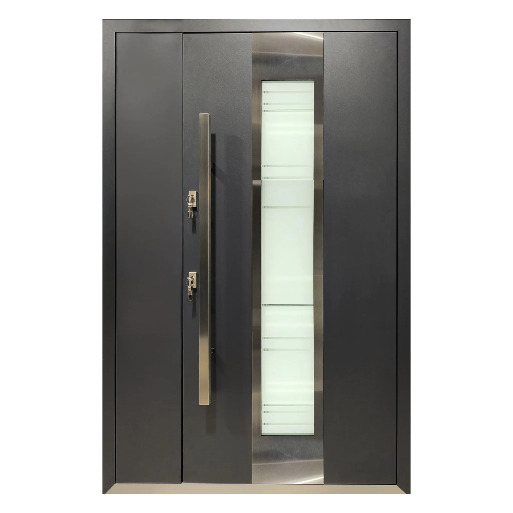 Usa de Exterior din Aluminiu Gri Antracit Exterior : Alb Interior 1250x2050mm00004 Usa de Exterior din Aluminiu Gri Antracit Exterior / Alb Interior 1250x2050mm - imagine 1