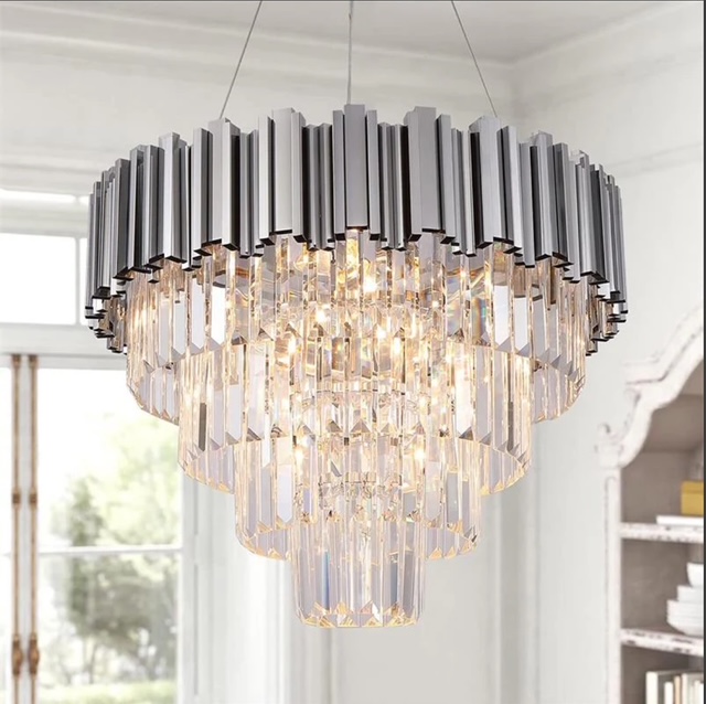 candelabru-modern-1.jpg Candelabru Argintiu Cristal WL339 - imagine 1
