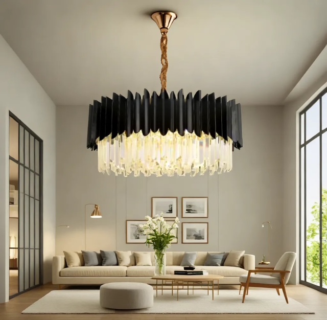 candelabru-negru-1.jpg Candelabru Negru Cristal H98129 - imagine 1