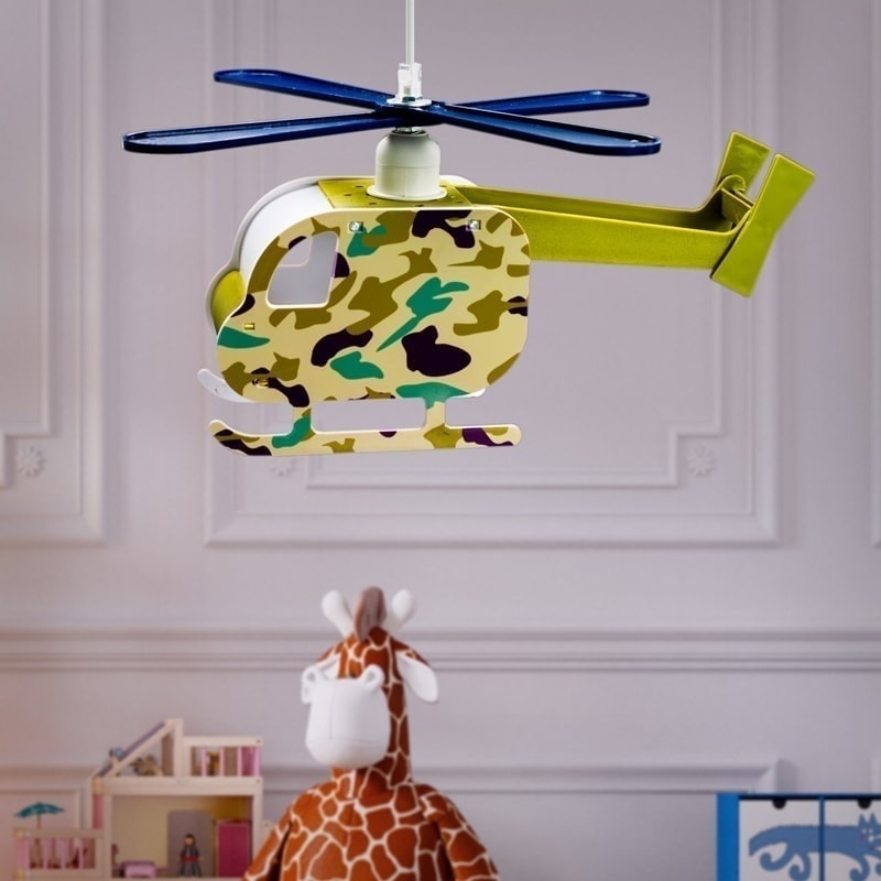 kelek537_01.jpg Pendul 1xE27 verde Helicopter 2 Kelektron - imagine 1