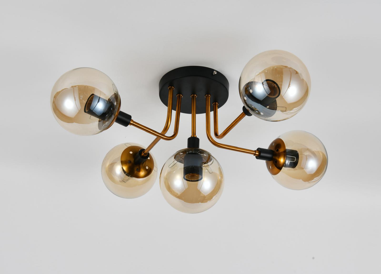 lustra-bec-aurie.jpg Lustra 5 Becuri Dx2102-5 - imagine 1