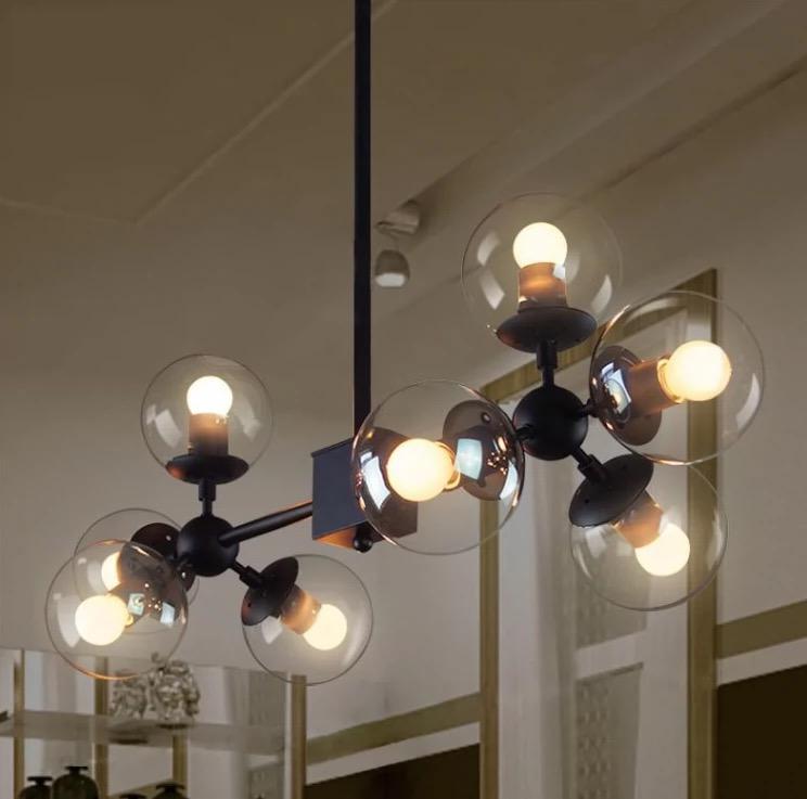 lustra-becuri-negru.jpg Lustra 8 Becuri DX219 - imagine 1