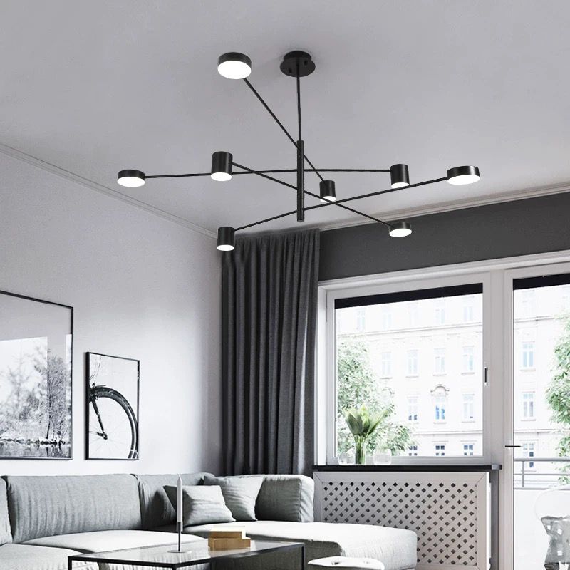 lustra-led-black.jpg Lustra led cu telecomanda G3851 Black - imagine 1