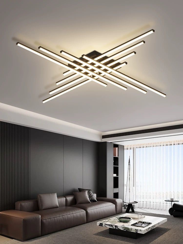 lustra-led-sufragerie-1.jpg Lustra led cu telecomanda G4216-8 Bk - imagine 1
