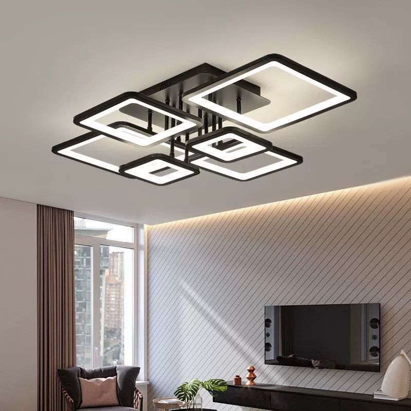 lustra-led-sufragerie.jpg Lustra led cu telecomanda G5400-6 BK - imagine 1
