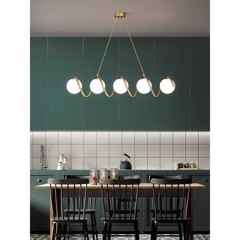 lustra-led-uariu-moderna.jpg Lustra 5 Becuri MX165-5 GD - imagine 1
