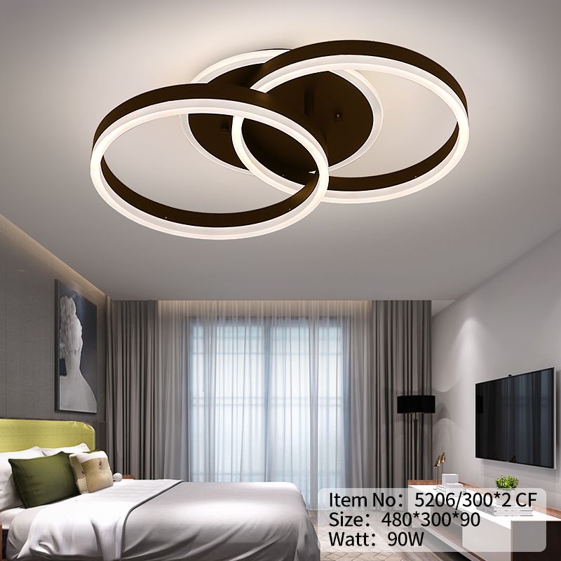 lustra-maro-cercuri.jpg Lustra led cu telecomanda G5206 Maro - imagine 1