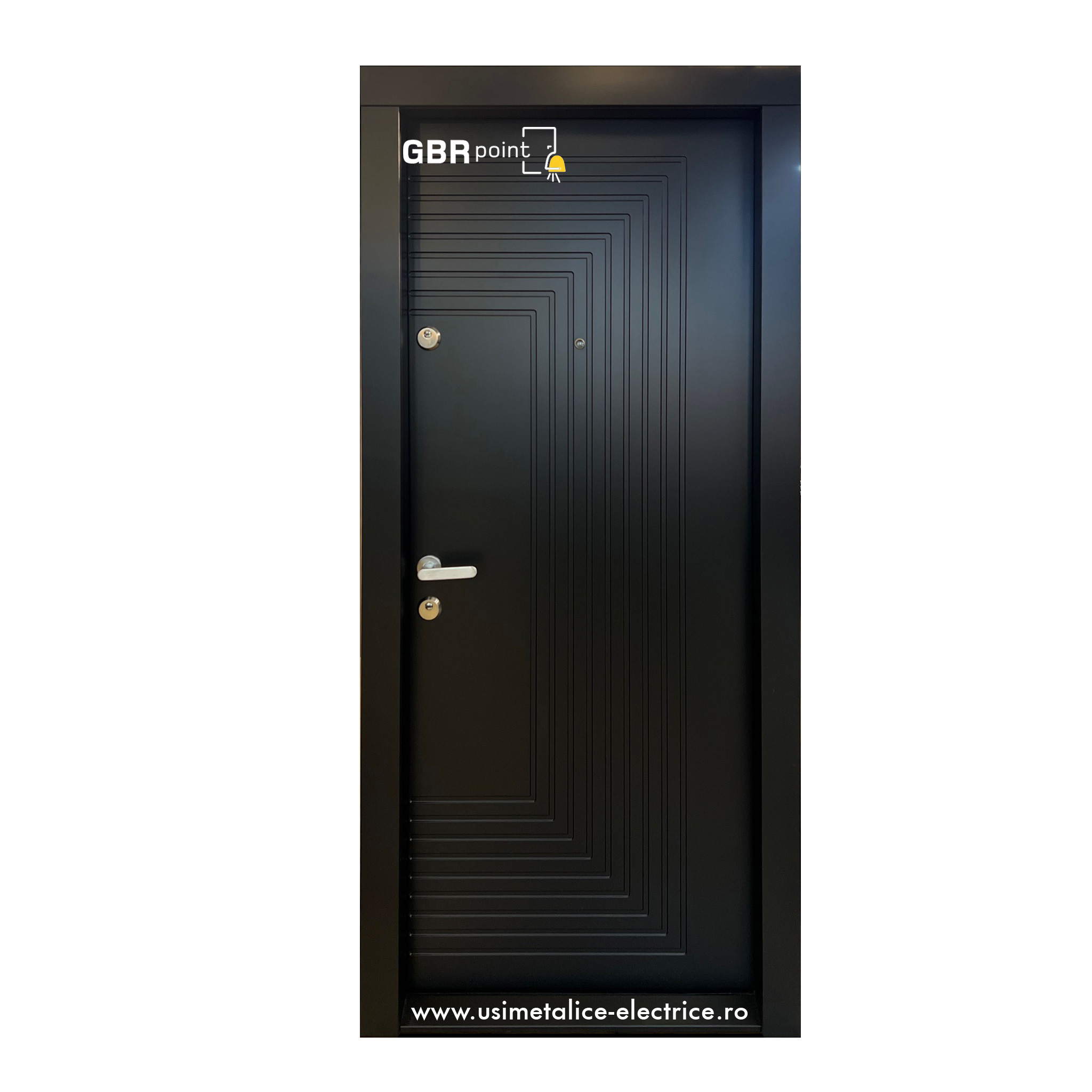 usa-metalica-neagra-maco-u19.jpg Usa metalica de apartament Maco U19 Negru - imagine 1