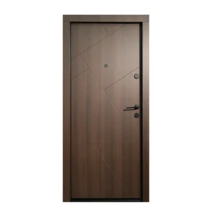 Usa metalica Steelline pentru apartament Nuc Inchis