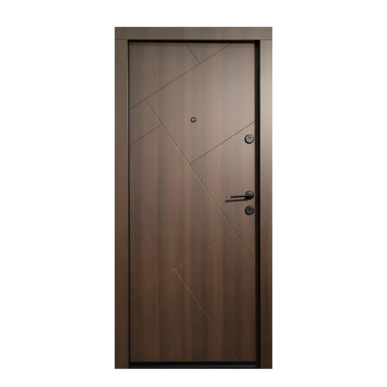 Usa metalica Steelline pentru apartament Nuc Inchis